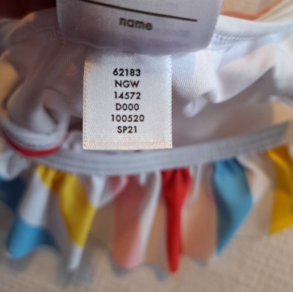 Hanna Andersson girls size 85 or 2T lined bathing suit top, VGUC - Picture 5 of 5